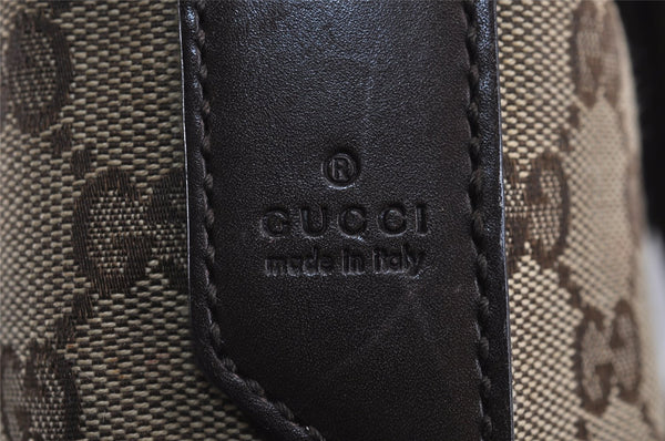 Authentic GUCCI Shoulder Cross Body Bag GG Canvas Leather 145857 Brown 2618J