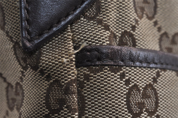 Authentic GUCCI Shoulder Cross Body Bag GG Canvas Leather 145857 Brown 2618J