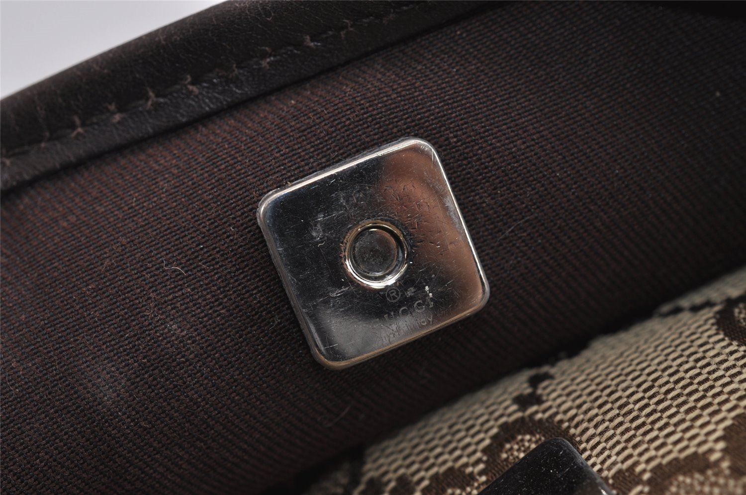 Authentic GUCCI Shoulder Cross Body Bag GG Canvas Leather 145857 Brown 2618J