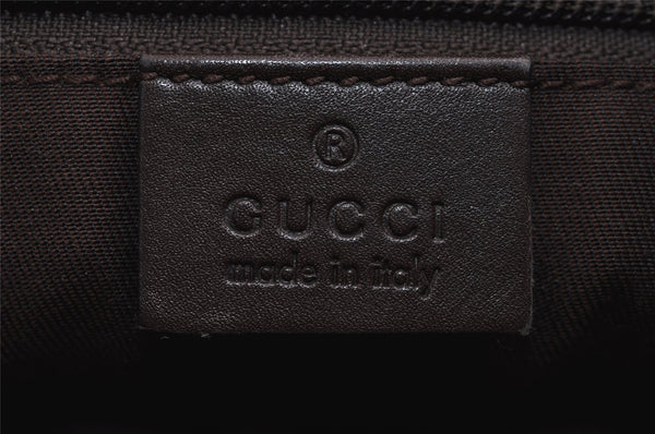 Authentic GUCCI Shoulder Cross Body Bag GG Canvas Leather 145857 Brown 2618J