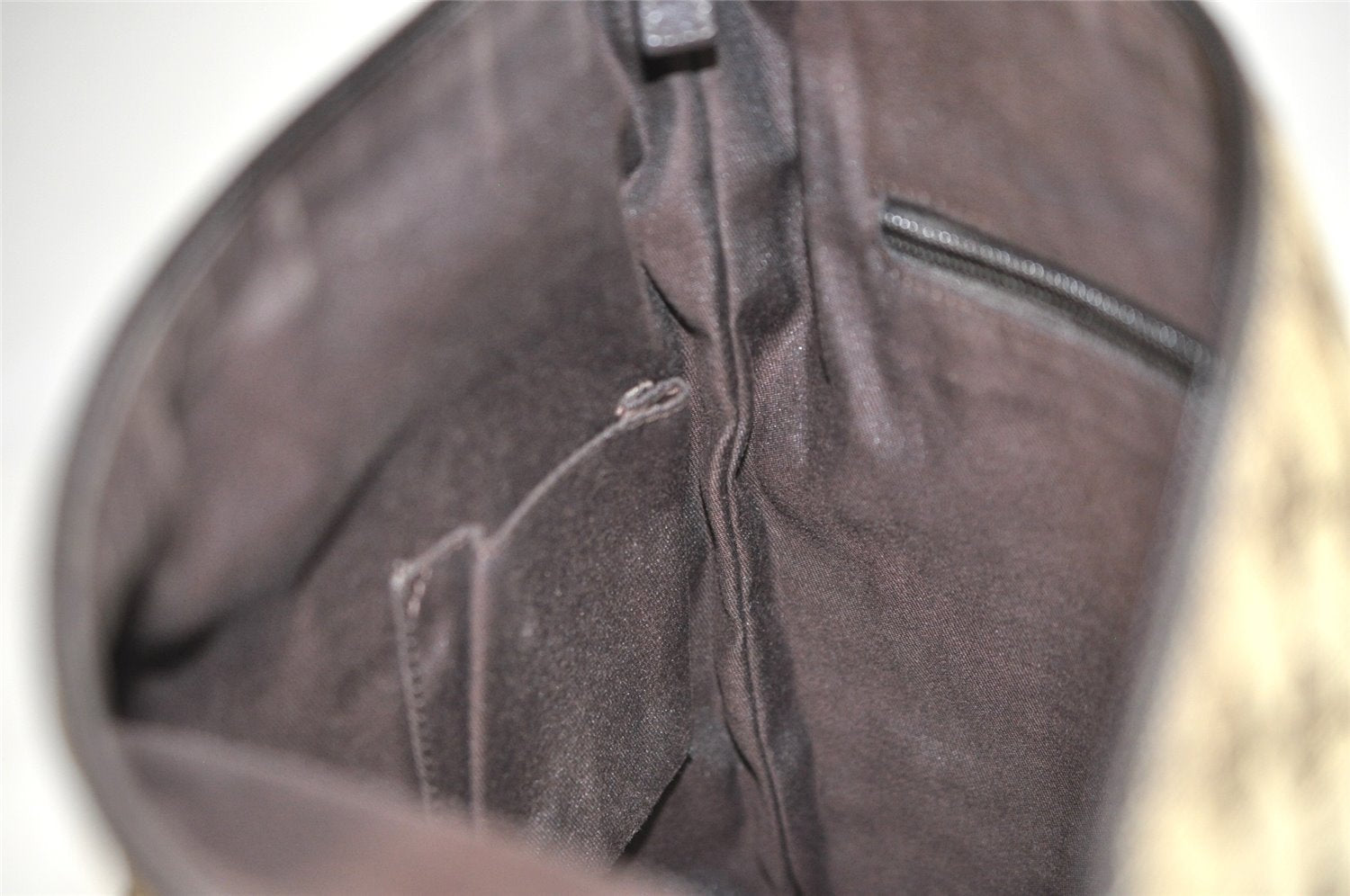 Authentic GUCCI Shoulder Cross Body Bag GG Canvas Leather 145857 Brown 2618J