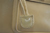 Authentic GUCCI Bamboo Vintage Backpack Leather Yellow Cream 2619I