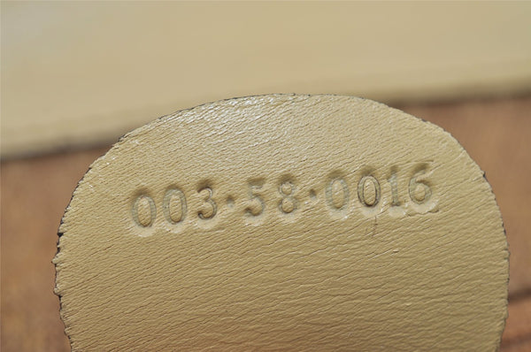 Authentic GUCCI Bamboo Vintage Backpack Leather Yellow Cream 2619I