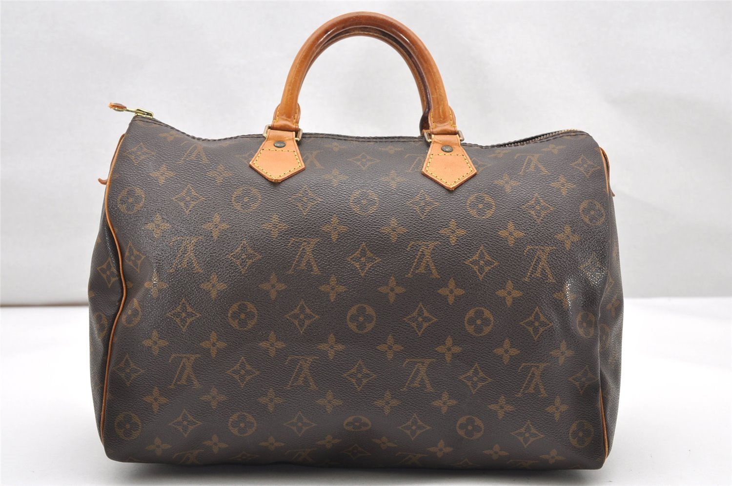 Authentic Louis Vuitton Monogram Speedy 35 Hand Boston Bag M41524 LV 2620K