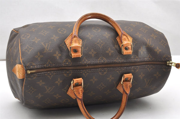 Authentic Louis Vuitton Monogram Speedy 35 Hand Boston Bag M41524 LV 2620K