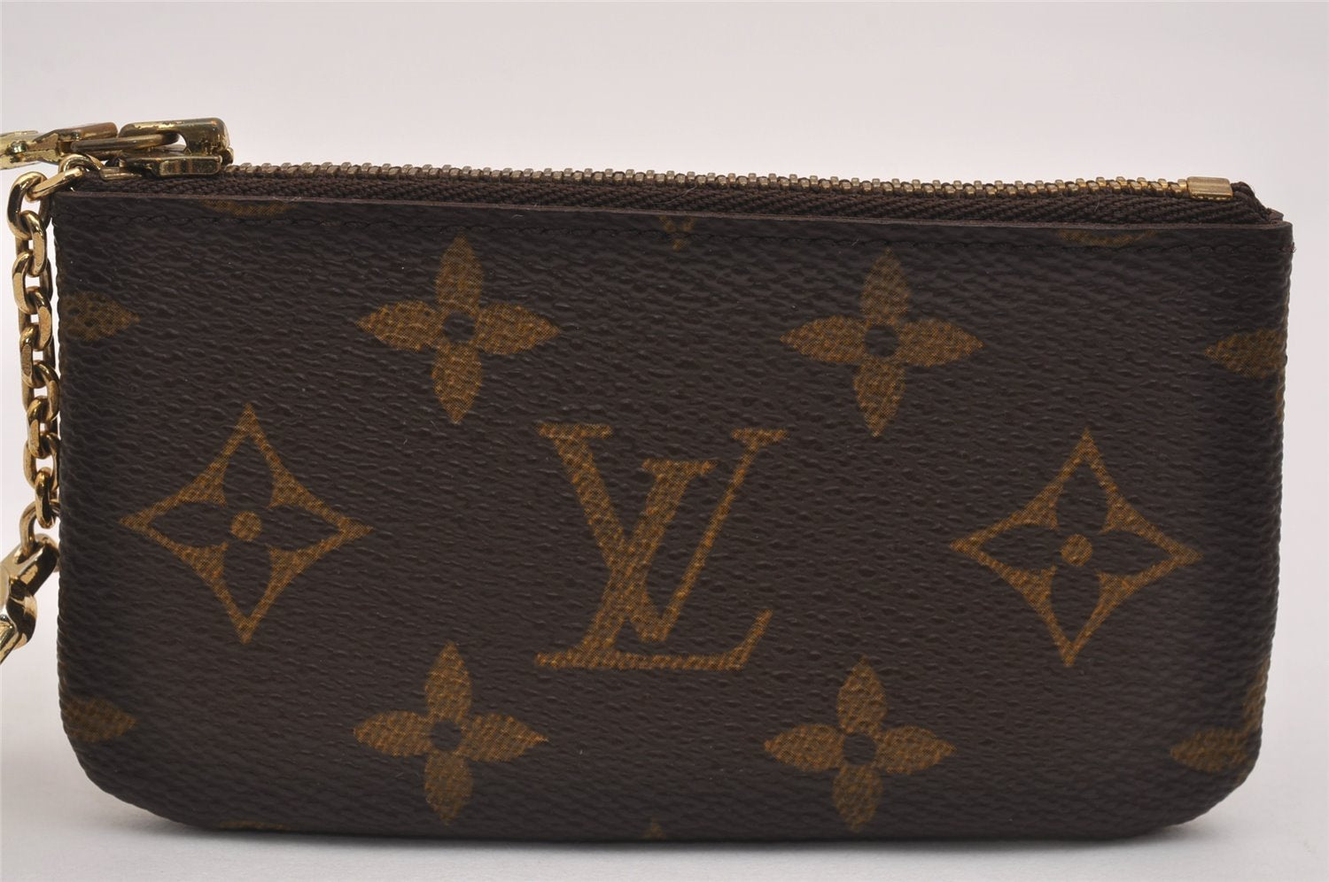 Authentic Louis Vuitton Monogram Pochette Cles Coin Purse Case M62650 LV 2621J