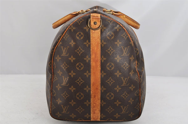 Authentic Louis Vuitton Monogram Keepall Bandouliere 55 M41414 Boston Bag 2621K