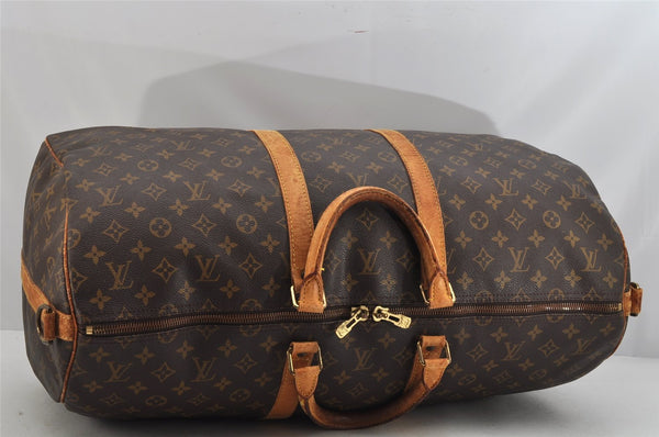 Authentic Louis Vuitton Monogram Keepall Bandouliere 55 M41414 Boston Bag 2621K