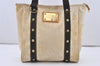Authentic Louis Vuitton Antigua Cabas MM Tote Bag White Brown M40036 LV 2622J