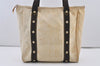 Authentic Louis Vuitton Antigua Cabas MM Tote Bag White Brown M40036 LV 2622J