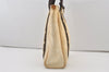 Authentic Louis Vuitton Antigua Cabas MM Tote Bag White Brown M40036 LV 2622J