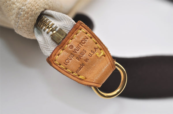 Authentic Louis Vuitton Antigua Cabas MM Tote Bag White Brown M40036 LV 2622J