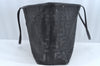 Authentic FENDI Zucca Leather Canvas Shoulder Tote Bag Black Junk 2623I