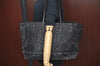Authentic FENDI Zucca Leather Canvas Shoulder Tote Bag Black Junk 2623I