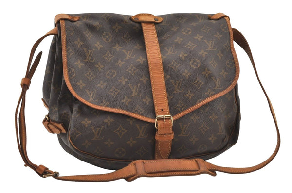 Authentic Louis Vuitton Monogram Saumur 35 Shoulder Cross Bag M42254 LV 2623J