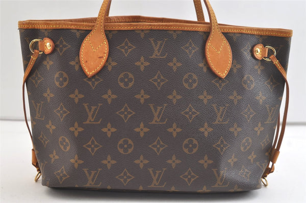 Authentic Louis Vuitton Monogram Neverfull PM Shoulder Tote Bag M40155 LV 2623K