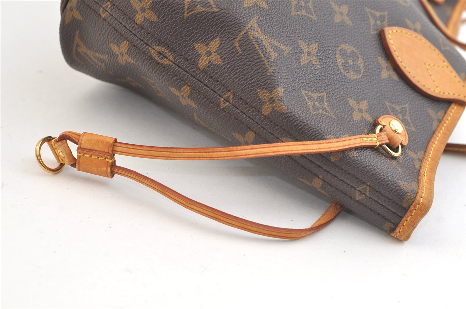 Authentic Louis Vuitton Monogram Neverfull PM Shoulder Tote Bag M40155 LV 2623K