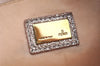 Authentic FENDI Zucchino Hand Bag Purse Canvas Leather Silver Beige 2624I