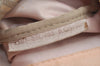 Authentic FENDI Zucchino Hand Bag Purse Canvas Leather Silver Beige 2624I