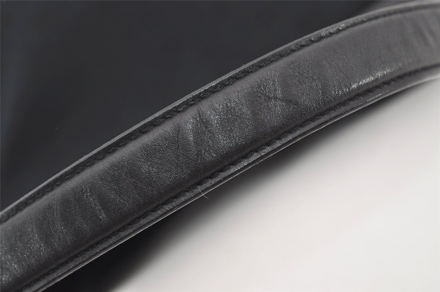 Authentic GUCCI Vintage Shoulder Bag Purse GG Canvas Leather 0014231 Black 2624J