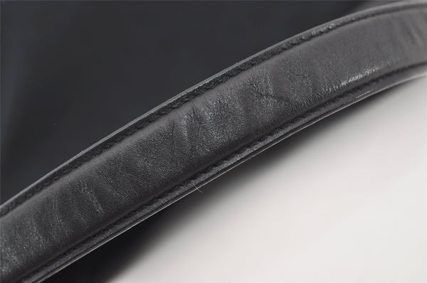 Authentic GUCCI Vintage Shoulder Bag Purse GG Canvas Leather 0014231 Black 2624J