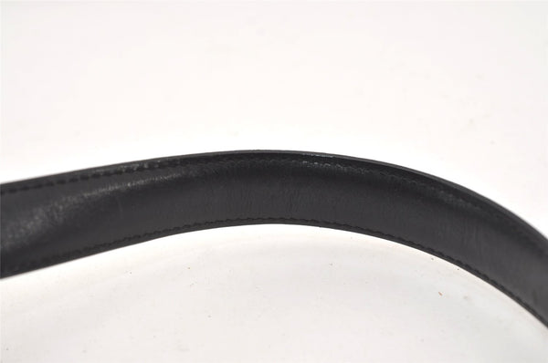 Authentic GUCCI Vintage Shoulder Bag Purse GG Canvas Leather 0014231 Black 2624J