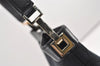 Authentic GUCCI Vintage Shoulder Bag Purse GG Canvas Leather 0014231 Black 2624J