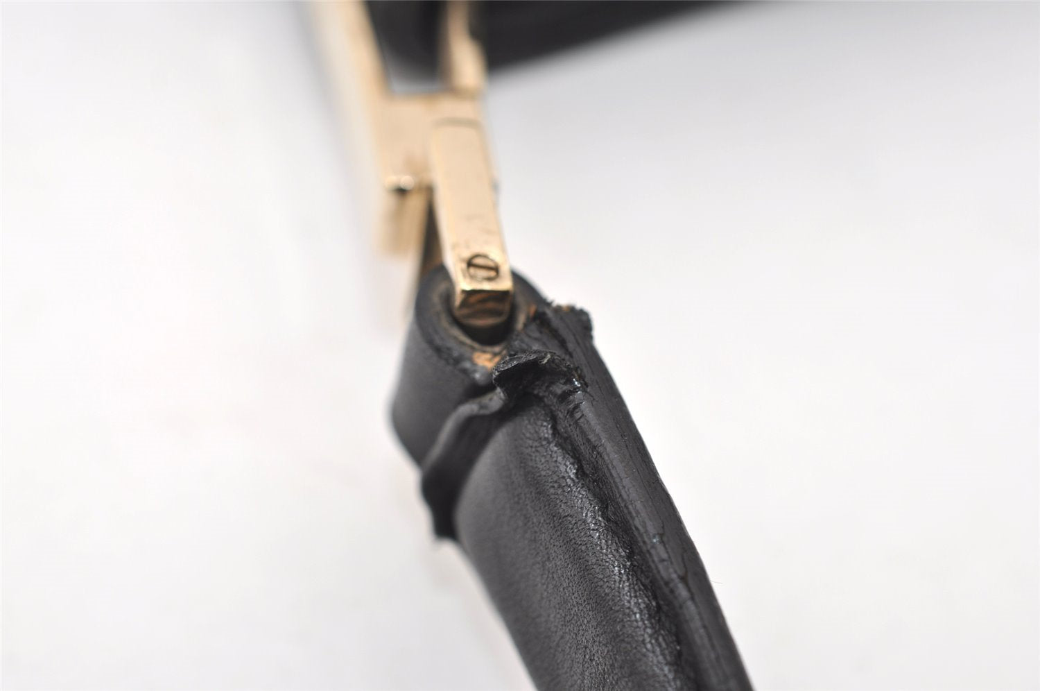 Authentic GUCCI Vintage Shoulder Bag Purse GG Canvas Leather 0014231 Black 2624J