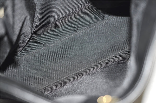 Authentic GUCCI Vintage Shoulder Bag Purse GG Canvas Leather 0014231 Black 2624J