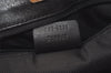 Authentic GUCCI Vintage Shoulder Bag Purse GG Canvas Leather 0014231 Black 2624J