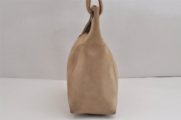 Authentic GUCCI Shoulder Hand Bag Purse Suede Leather 101333 Beige 2625J