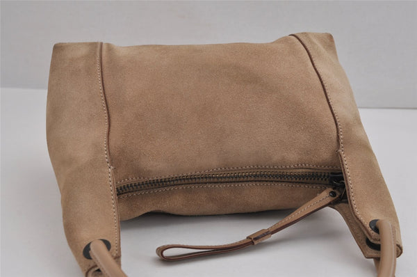 Authentic GUCCI Shoulder Hand Bag Purse Suede Leather 101333 Beige 2625J