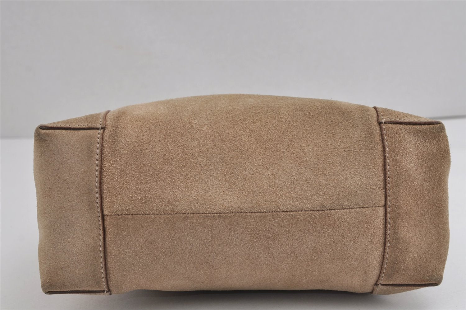 Authentic GUCCI Shoulder Hand Bag Purse Suede Leather 101333 Beige 2625J
