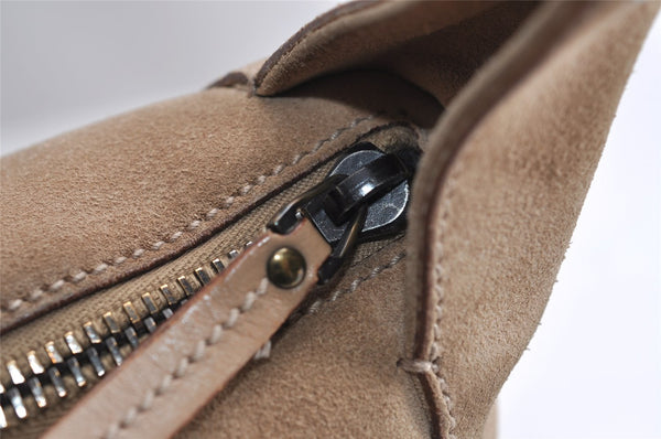 Authentic GUCCI Shoulder Hand Bag Purse Suede Leather 101333 Beige 2625J