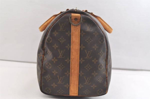 Authentic Louis Vuitton Monogram Keepall Bandouliere 45 M41418 Boston Bag 2625K