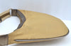 Authentic GUCCI Vintage Sherry Line Shoulder Hand Bag Canvas Leather Gold 2626H
