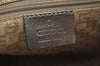 Authentic GUCCI Vintage Sherry Line Shoulder Hand Bag Canvas Leather Gold 2626H