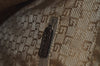 Authentic GUCCI Vintage Sherry Line Shoulder Hand Bag Canvas Leather Gold 2626H