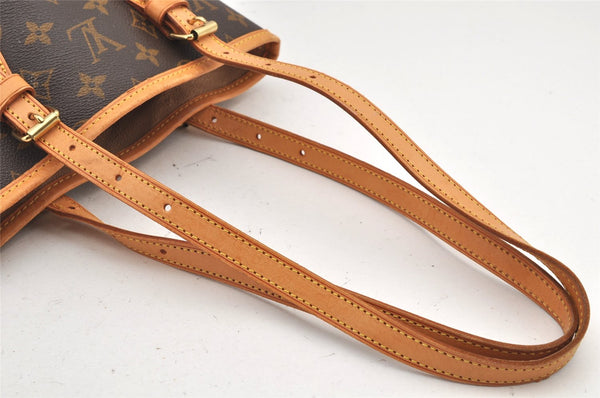 Authentic Louis Vuitton Monogram Bucket PM Shoulder Tote Bag M42238 Junk 2626K