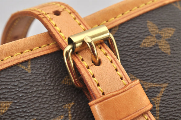 Authentic Louis Vuitton Monogram Bucket PM Shoulder Tote Bag M42238 Junk 2626K