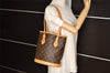 Authentic Louis Vuitton Monogram Bucket PM Shoulder Tote Bag M42238 Junk 2626K