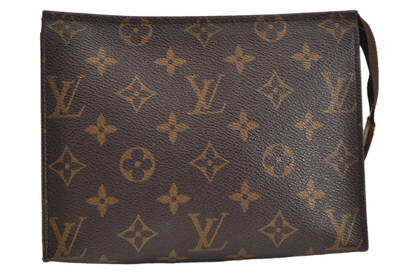 Authentic Louis Vuitton Monogram Poche Toilette 19 M47544 Cosmetics Pouch 2627J
