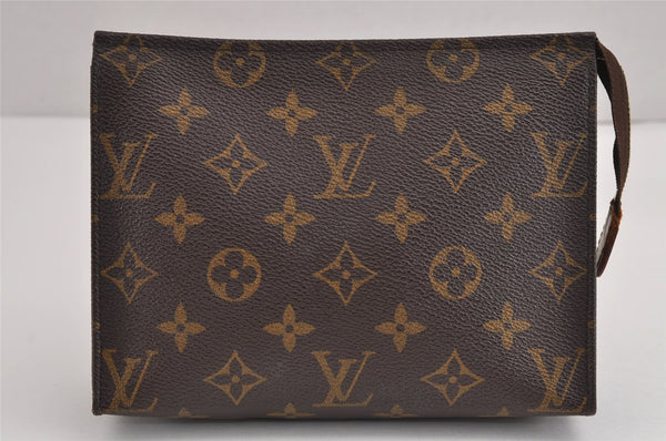 Authentic Louis Vuitton Monogram Poche Toilette 19 M47544 Cosmetics Pouch 2627J