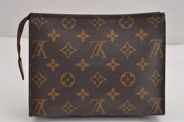 Authentic Louis Vuitton Monogram Poche Toilette 19 M47544 Cosmetics Pouch 2627J