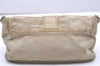 Authentic PRADA Vintage Suede Leather Shoulder Hand Bag Purse Beige 2627K