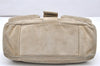 Authentic PRADA Vintage Suede Leather Shoulder Hand Bag Purse Beige 2627K