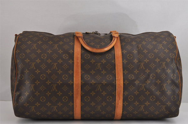 Authentic Louis Vuitton Monogram Keepall Bandouliere 60 M41412 Boston Bag 2628J