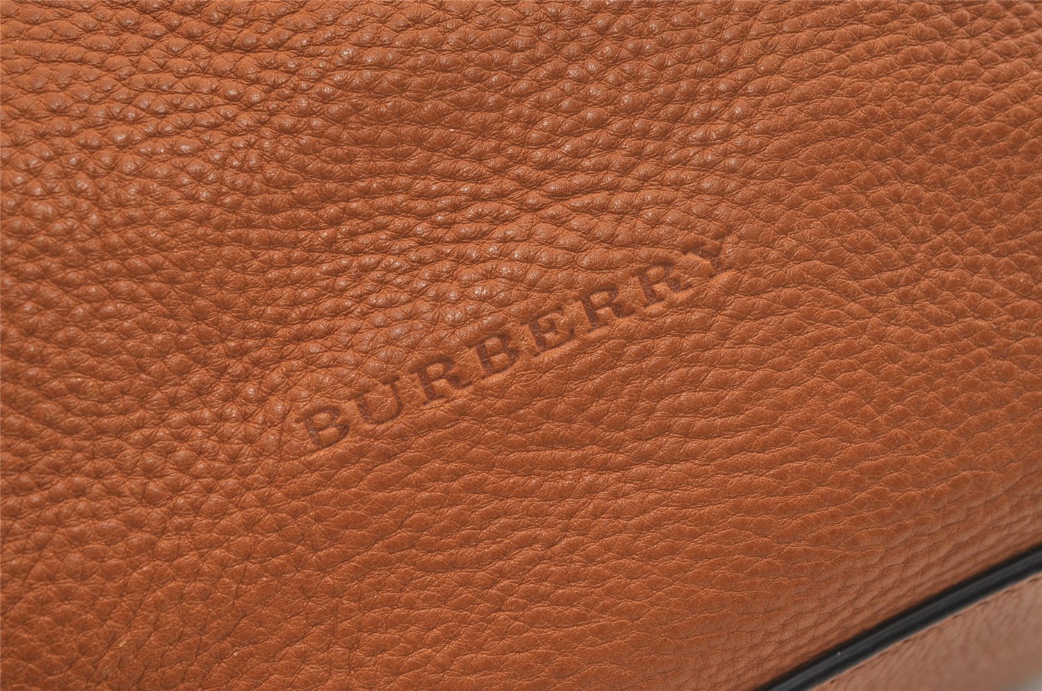Authentic BURBERRY Vintage Leather Canvas Check Shoulder Tote Bag Brown 2628K