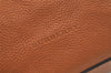 Authentic BURBERRY Vintage Leather Canvas Check Shoulder Tote Bag Brown 2628K