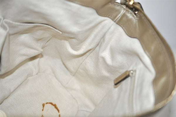 Authentic GUCCI Guccissima Sukey 2Way Tote Hand Bag GG Leather 247902 Gold 2630I